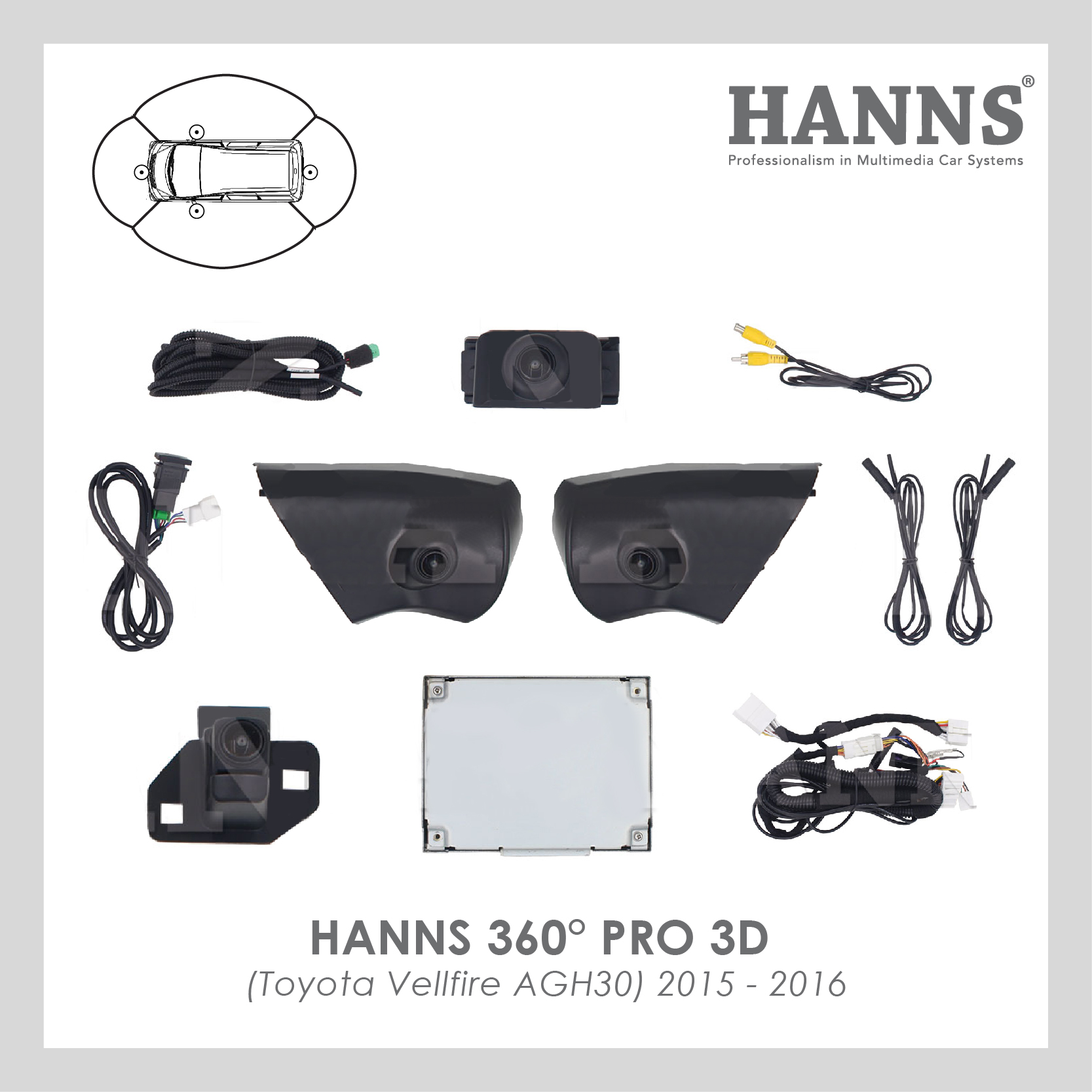 Hanns 360 Pro 3d For Toyota Vellfire 2015 2017