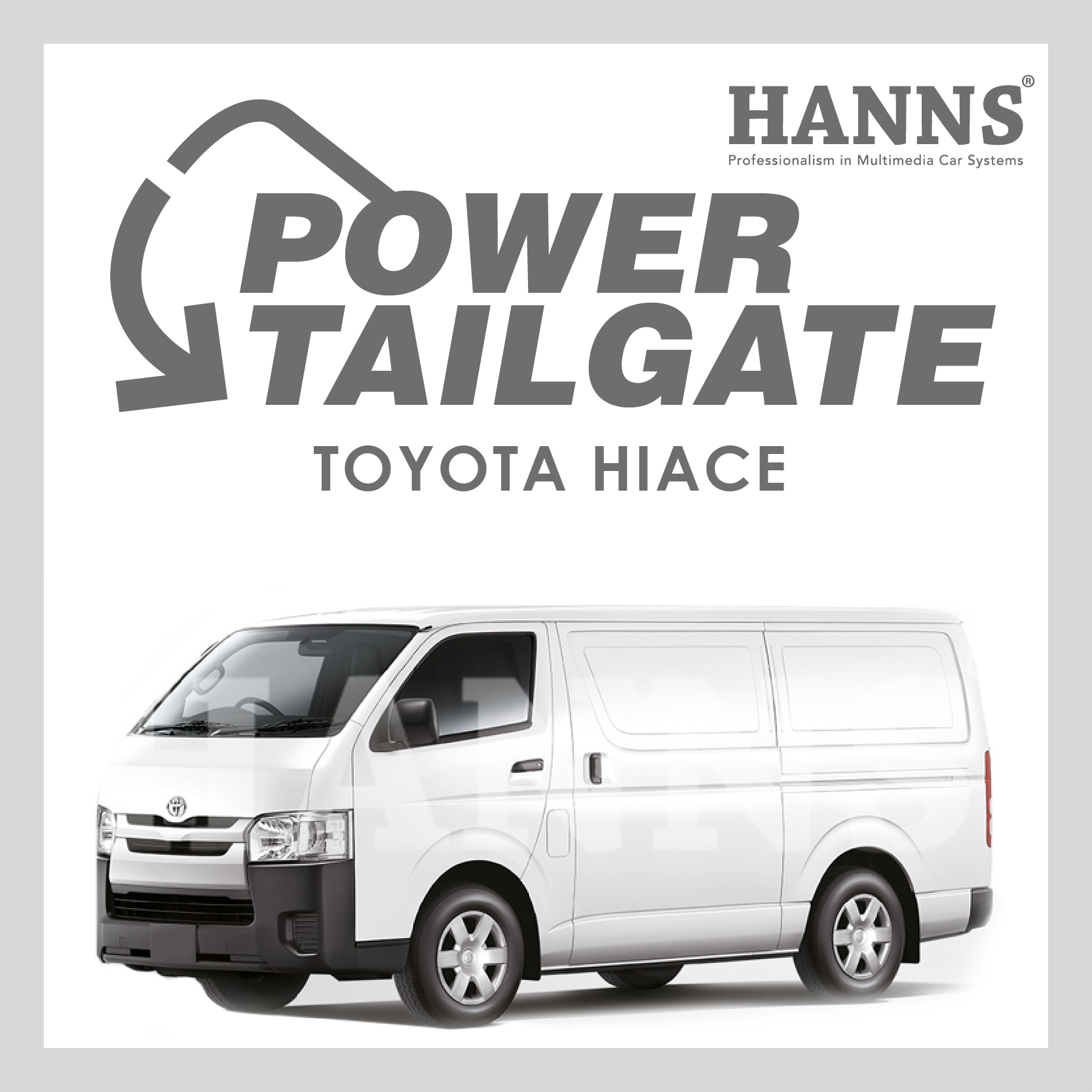 05-17 Toyota Hiace H200 commuter Tailgate rear back door handle opener