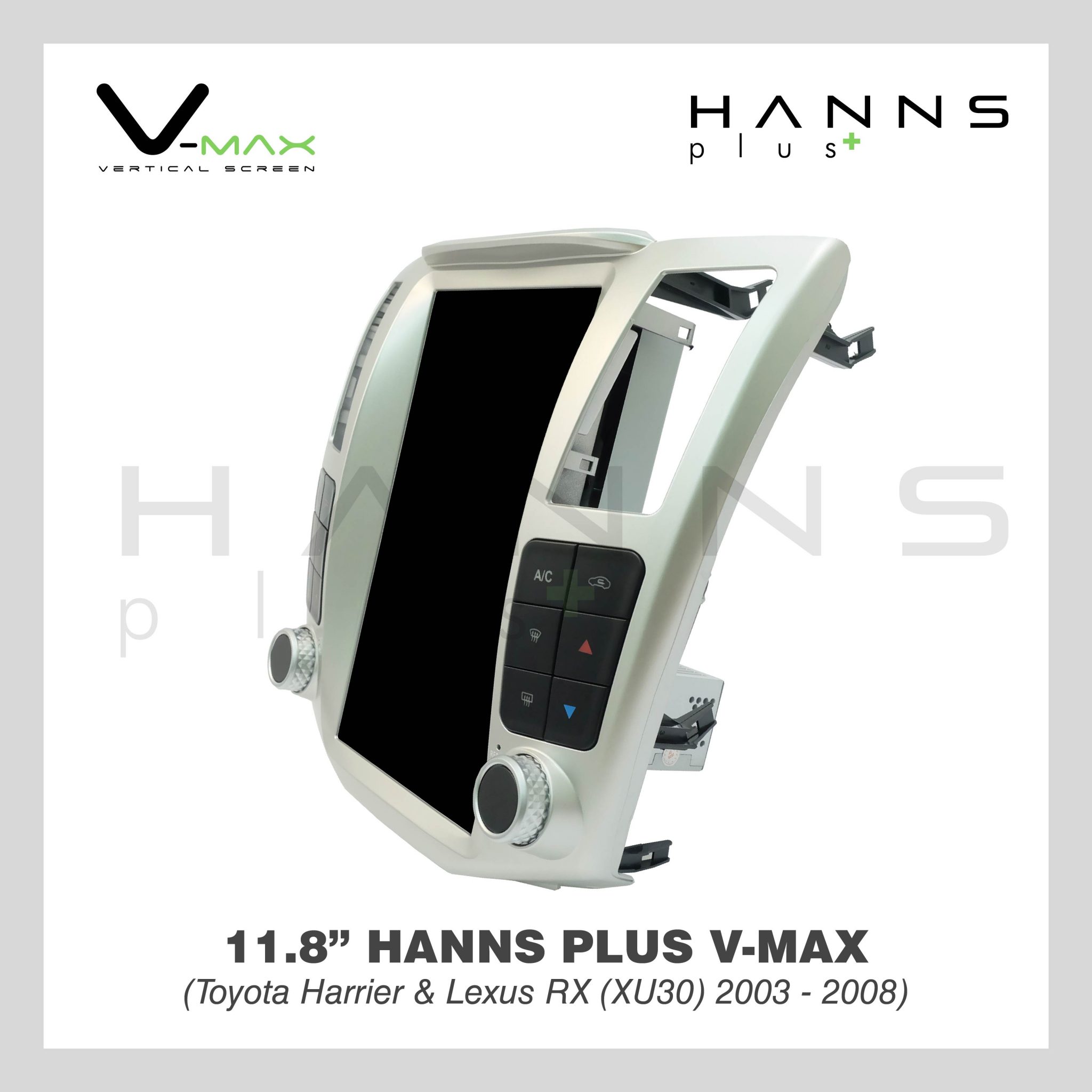 Hanns Plus V Max Vertical Screen Android Head Unit Toyota Harrier Lexus Rx Xu